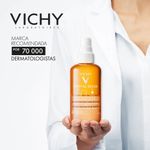 água solar protetora iluminadora corporal vichy fps50 200ml