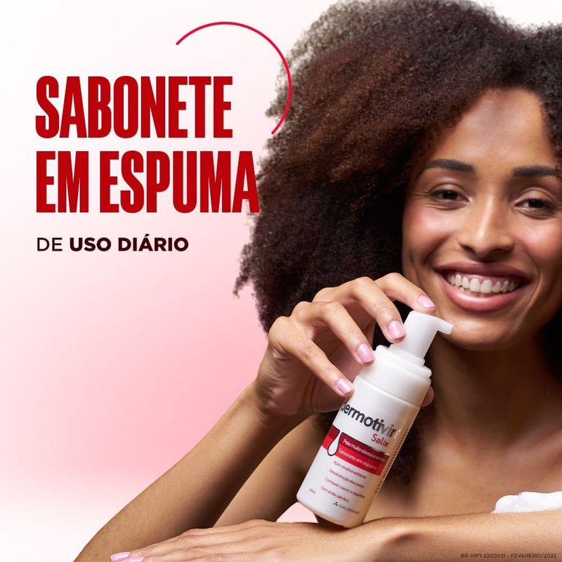 sabonete em espuma facial dermotivin salix 130ml