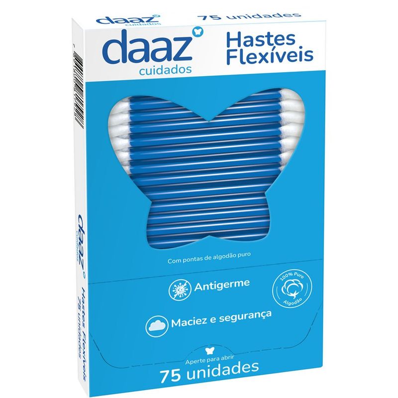 hastes flexíveis daaz tradicionais 75 unidades