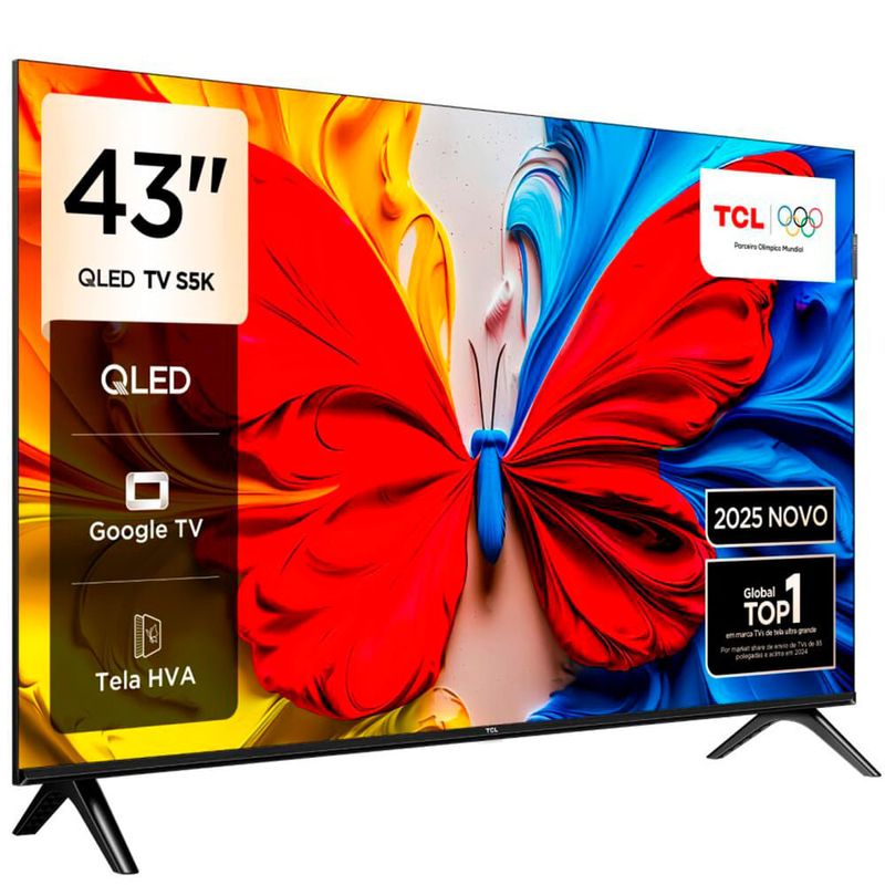 smart tv qled 43" tcl fhd 43s5k