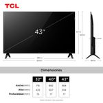 smart tv qled 43" tcl fhd 43s5k