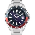 relógio masculino technos 2415ej/1a prata