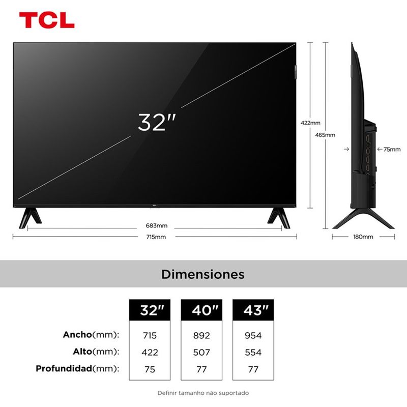 smart tv 32" tcl qled google tv 32s5k