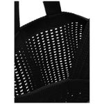 bolsa brizza arezzo shopping crochê mônaco grande preta 39x10x37cm (mp)