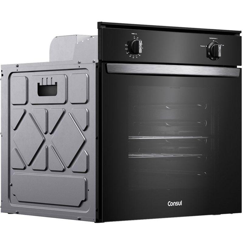 forno a gás consul 78 litros de embutir na cor preto coa84cerna