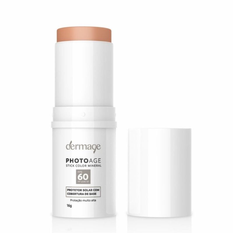 protetor solar facial dermage photoage stick color mineral fps60 nude 16g