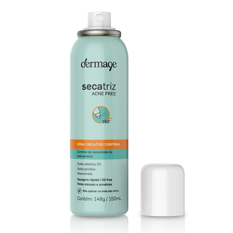 spray secativo corporal dermage secatriz acne free 150ml