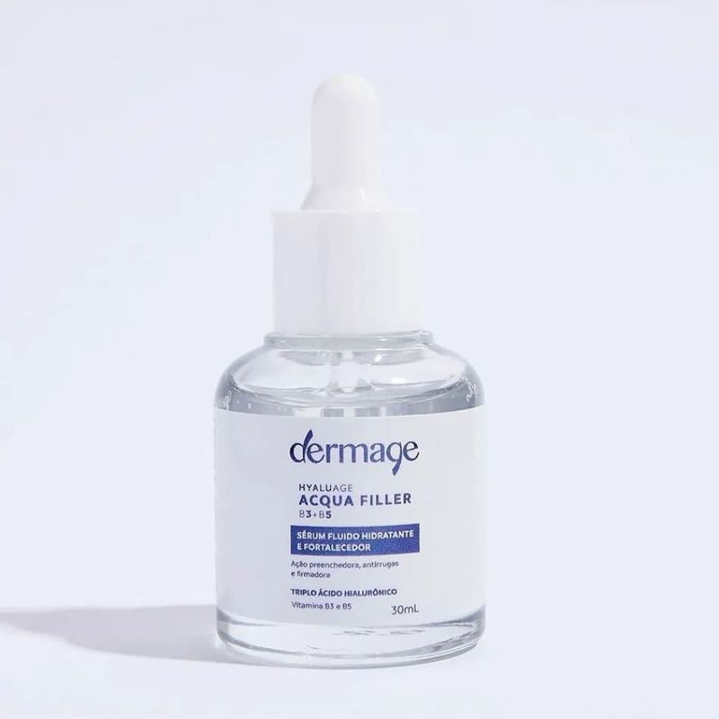 sérum fluido hidratante e fortalecedor dermage hyaluage acqua filler b3 + b5 30ml