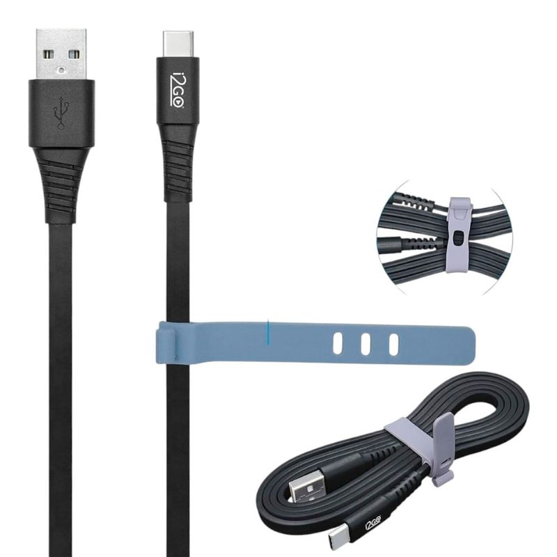 cabo usb-a para usb-c i2go 120cm 664 sortido (mp)