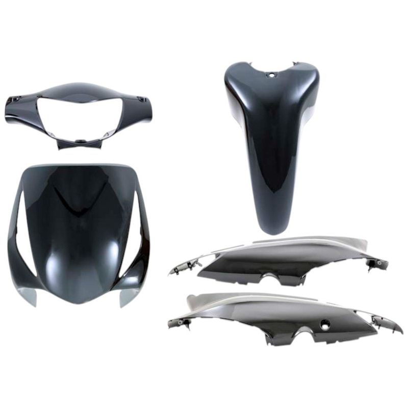 kit carenagem wester 5 peças moto biz 125 05/10 preto (mp)