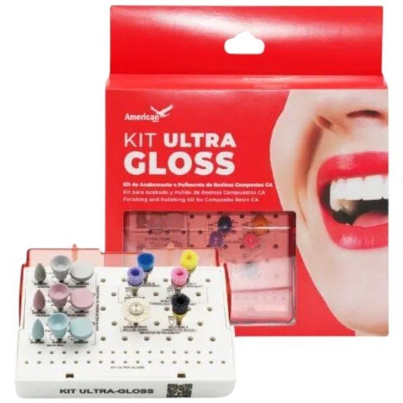 kit resina completo américan burs ultra gloss (mp)