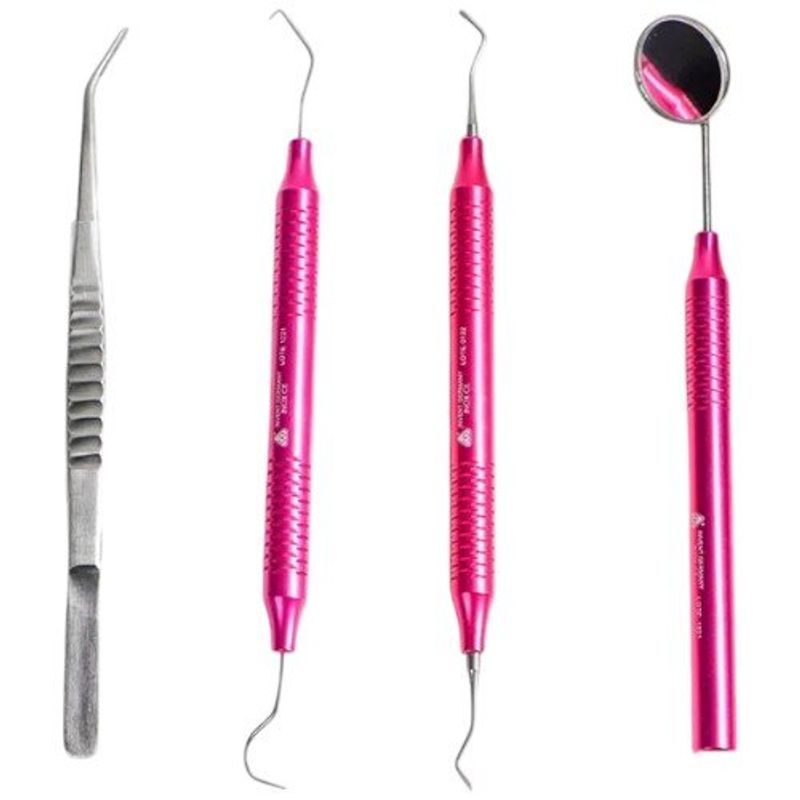 kit clínico 6b 4 peças rosa (mp)