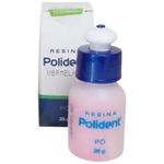 resina ortodôntica polidental pó vermelho 28g (mp)