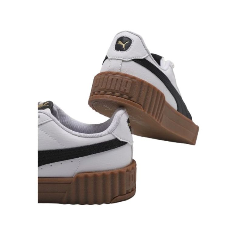 tênis feminino n°37 puma carina 3.0 bdp branco e preto (mp)