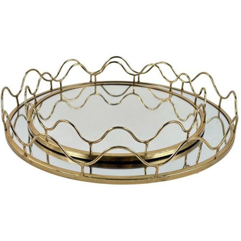 conjunto de bandejas decorativas concepts life 2 peças dourado 454-3300004