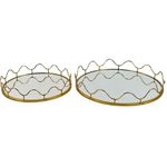 conjunto de bandejas decorativas concepts life 2 peças dourado 454-3300004