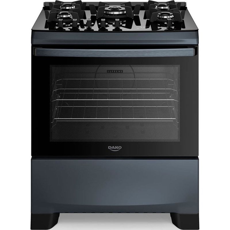 fogão 5 bocas dako supreme timer glass com painel touch gás 300001821