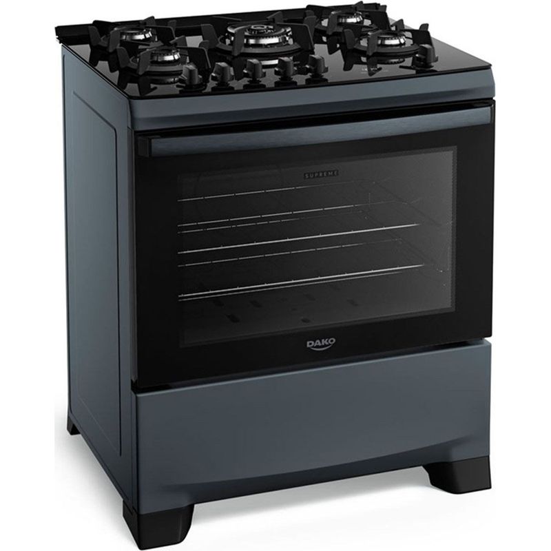 fogão 5 bocas dako supreme timer glass com painel touch gás 300001821