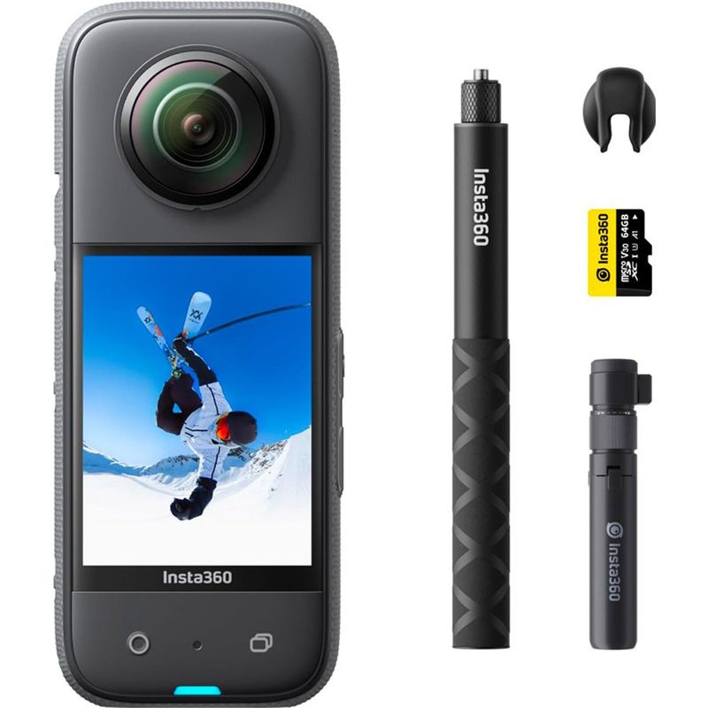 Kit Criador Insta360 X3 64GB 48MP 4K Preto