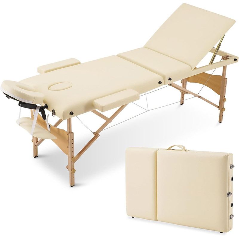 mesa para massagem careboda dobrável branco a-bi