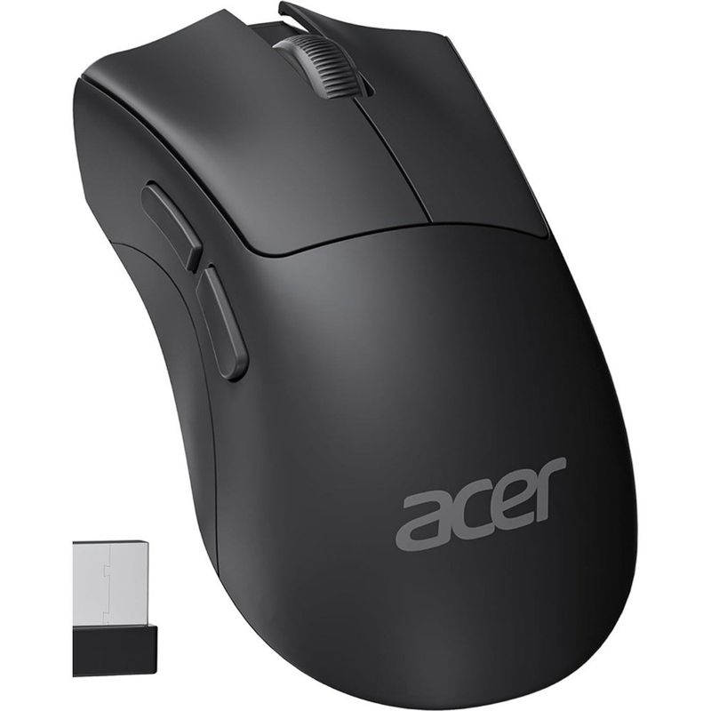 mouse acer sem fio 1200dpi com receptor usb-a e 5 botões preto a-bi