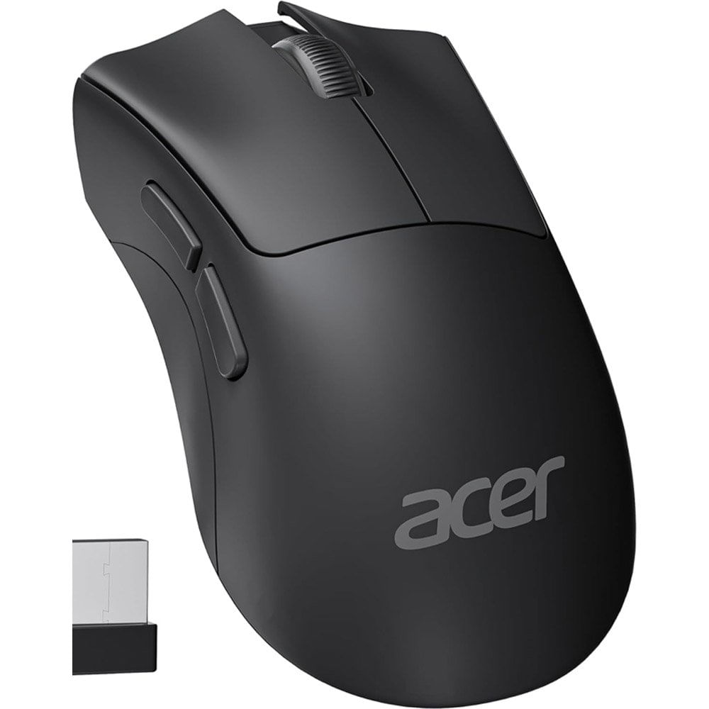 Mouse Acer Sem Fio 1200Dpi Com Receptor Usb-A E 5 Botões Preto A-BI