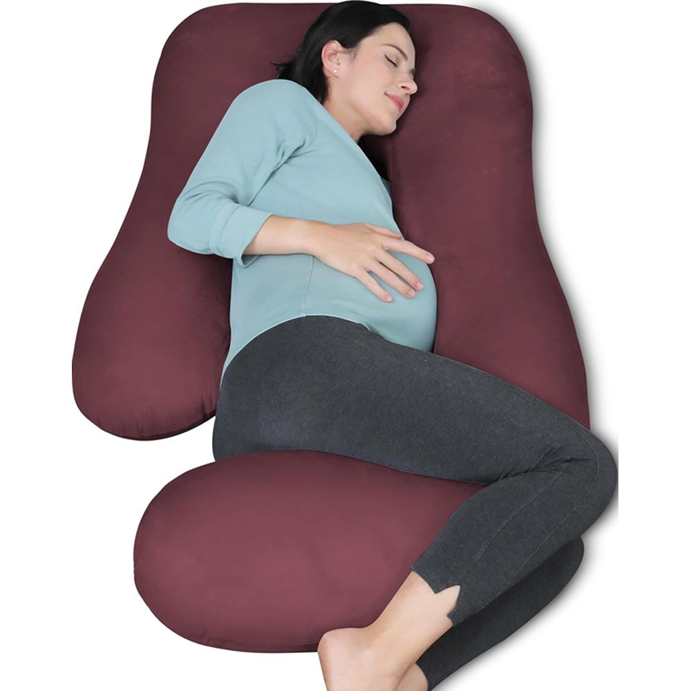 Travesseiro Gravidez Corpo Completo 144cm Moon Park Vinho