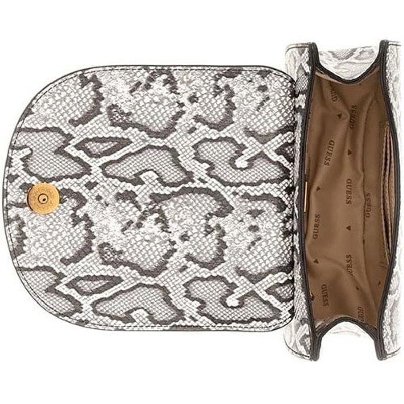 bolsa guess com alça transversal branco e preto a-bi