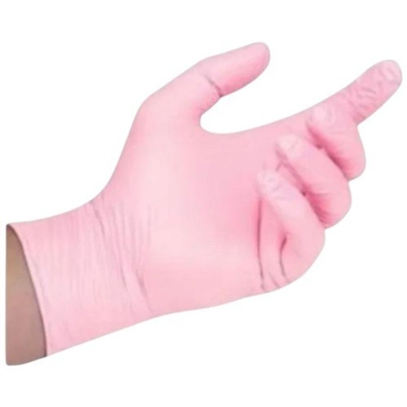 luva nitrílica talge tamanho p rosa (mp)