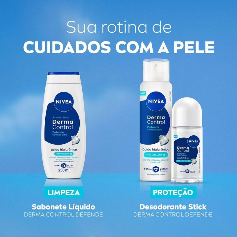 sabonete líquido nivea derma control defende 250ml