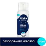 desodorante antitranspirante aerossol nivea men derma control defende 72h 150ml