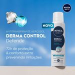 desodorante antitranspirante aerossol nivea men derma control defende 72h 150ml