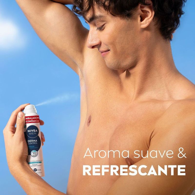 desodorante antitranspirante aerossol nivea men derma control 72h 200ml