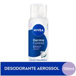desodorante antitranspirante aerossol nivea derma control restaura 72h 150ml