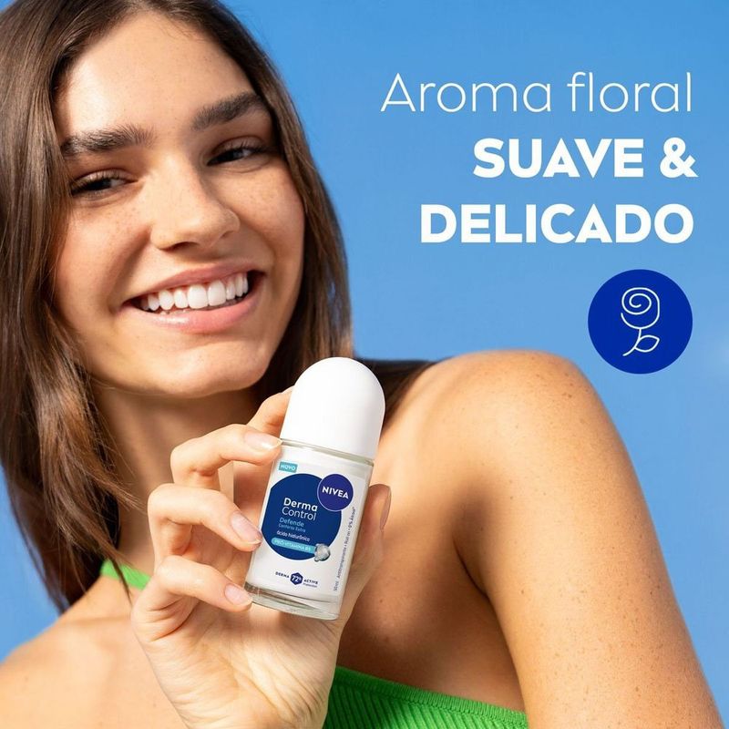 desodorante antitranspirante roll-on nivea derma control defende 72h 50ml
