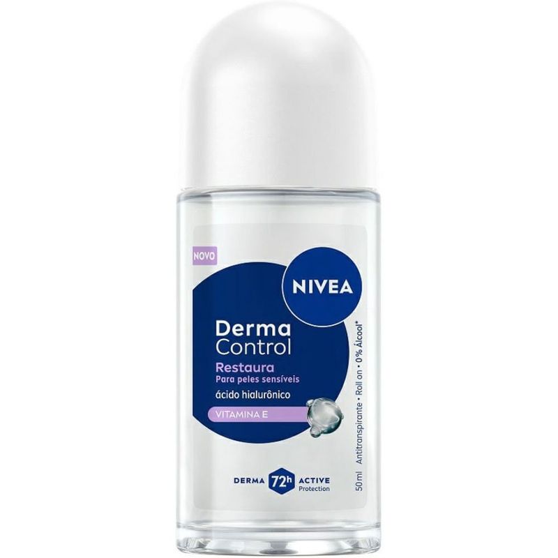 desodorante antitranspirante roll-on nivea derma control restaura 72h 50ml