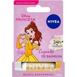 hidratante labial nivea disney princesa bela cupcake de baunilha 4,8g