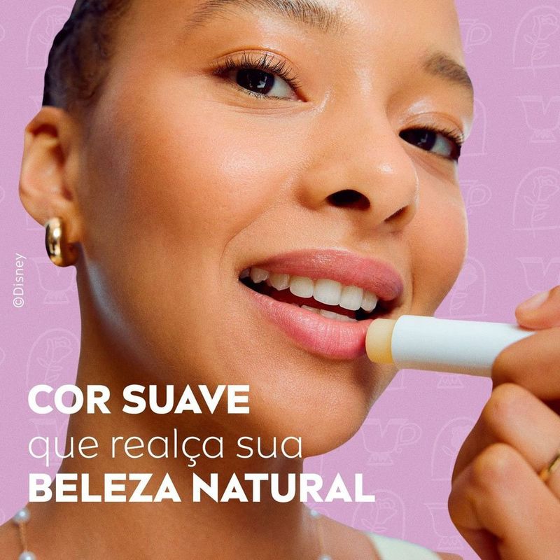 hidratante labial nivea disney princesa bela cupcake de baunilha 4,8g