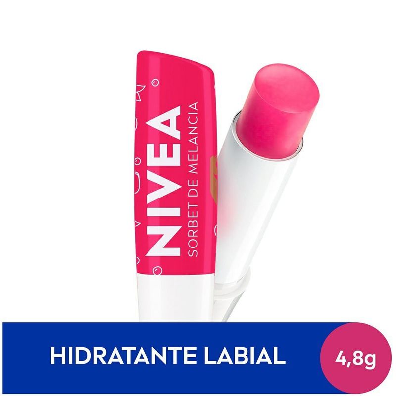 hidratante labial nivea disney princesa moana sorbet de melancia 4,8g