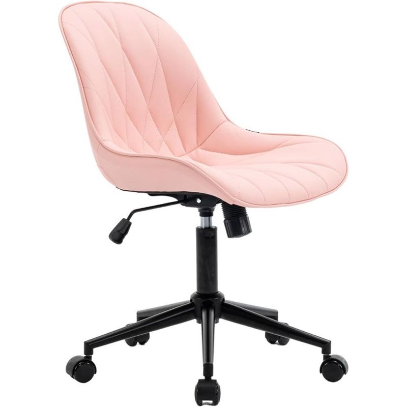 cadeira de escritório younike rodas e giratória rosa a-mbi