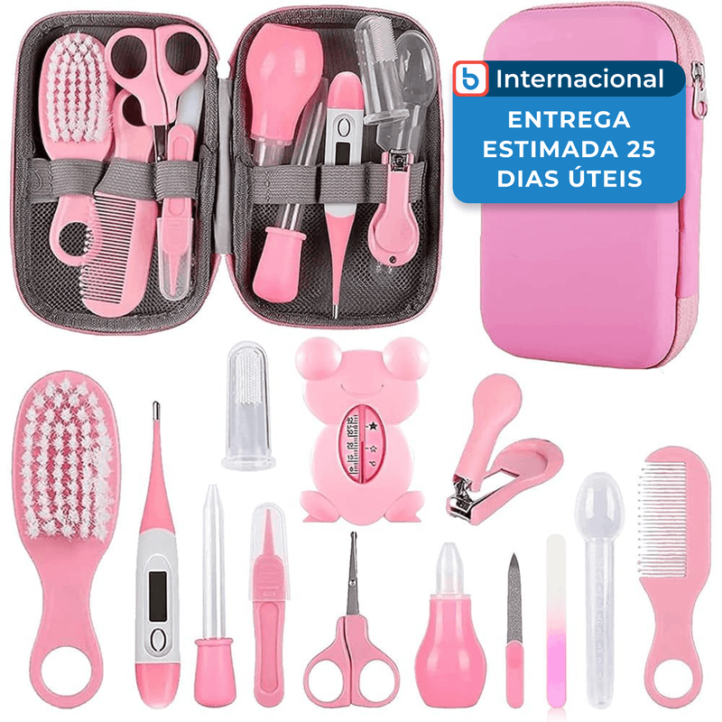 kit de higiene wxa para bebês para cuidado recém-nascidos rosa a-bi