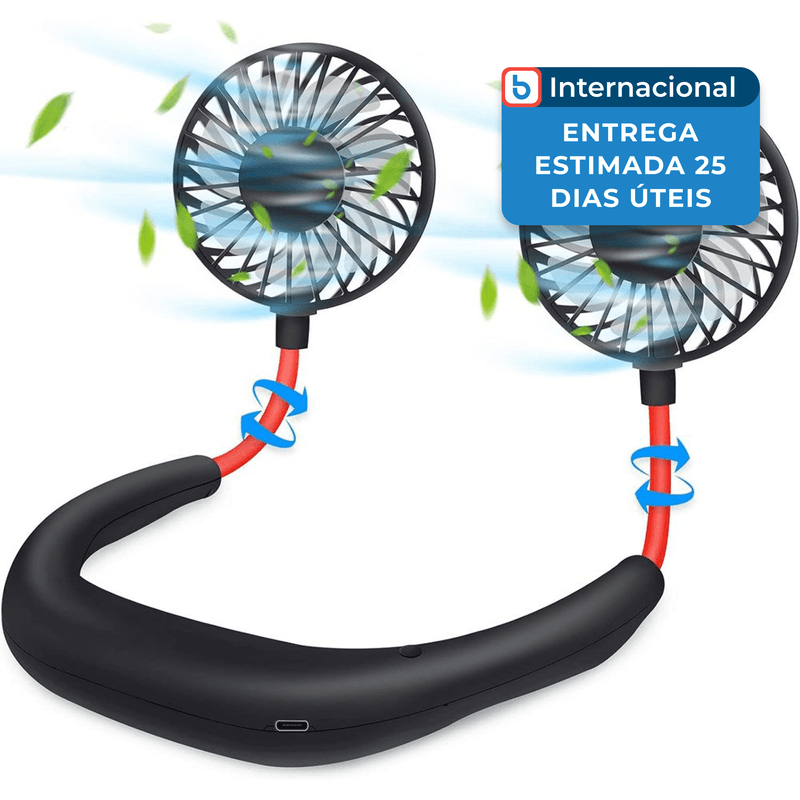 ventilador de pescoço haomaomao 2500 com 3 velocidades usb preto a-mbi