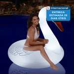 boia piscina cisne com led 42" junbig branco a-mbi