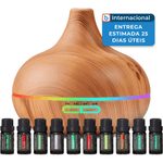conjunto difusor pure daily 10 oleos marrom a-mbi