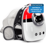 mochila para pet transporte lairies pokemon vermelho a-mbi