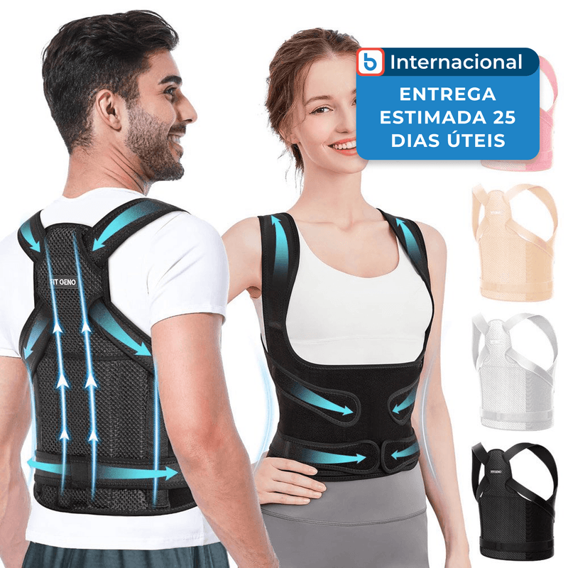 corretor de postura fit geno tamanho médio preto a-mbi
