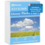 papel fotográfico reastar 8,5x11,36 polegadas branco a-mbi