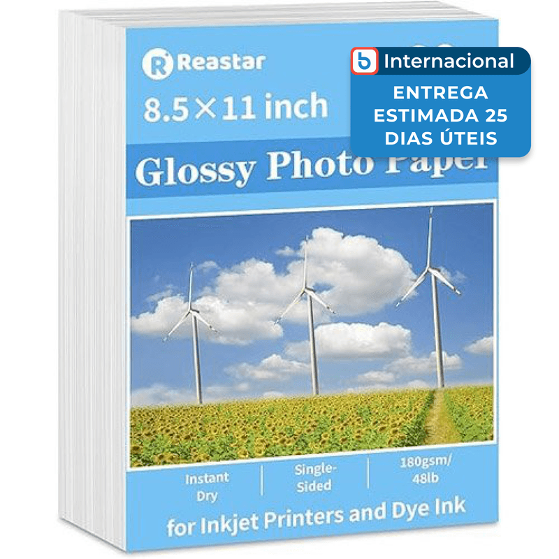 papel fotográfico reastar 8,5x11,36 polegadas branco a-mbi