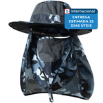 chapéu para atividades ao ar livre koolsloy fps50 camuflagem azul a-mbi