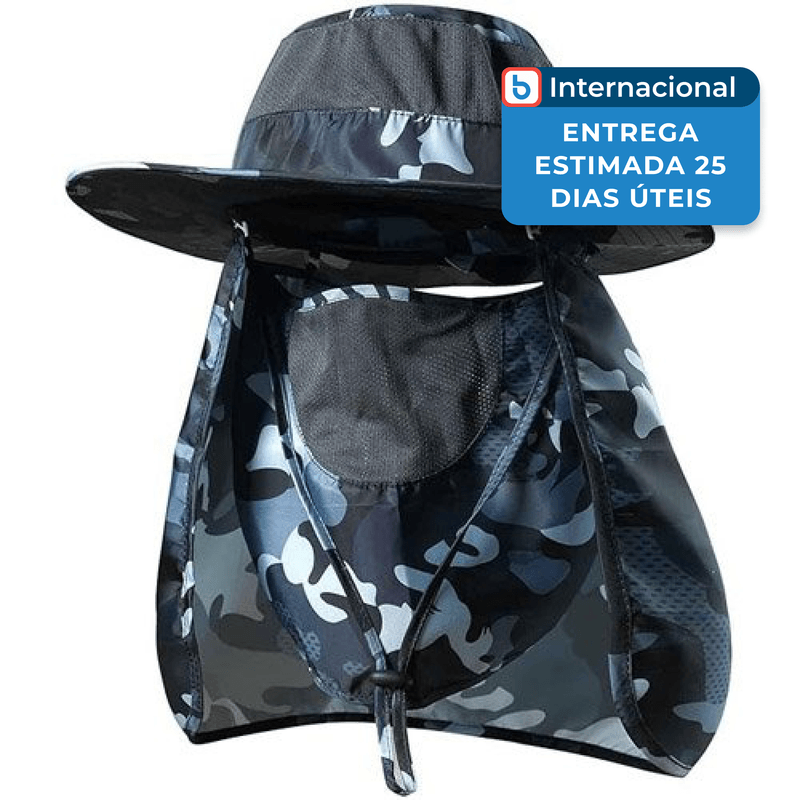 chapéu para atividades ao ar livre koolsloy fps50 camuflagem azul a-mbi